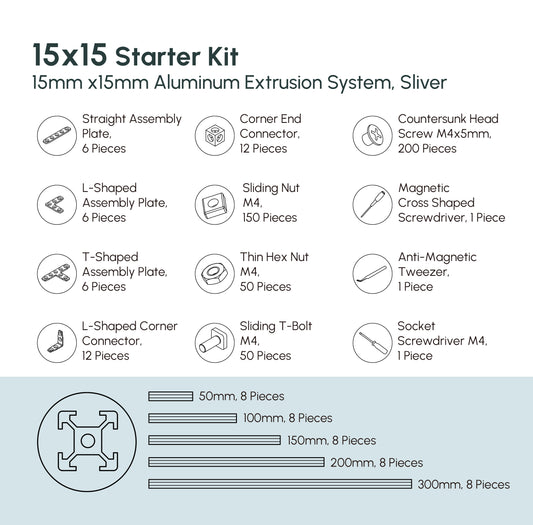 WLKATA RobotFrame Beam Starter Kit 15x15mm