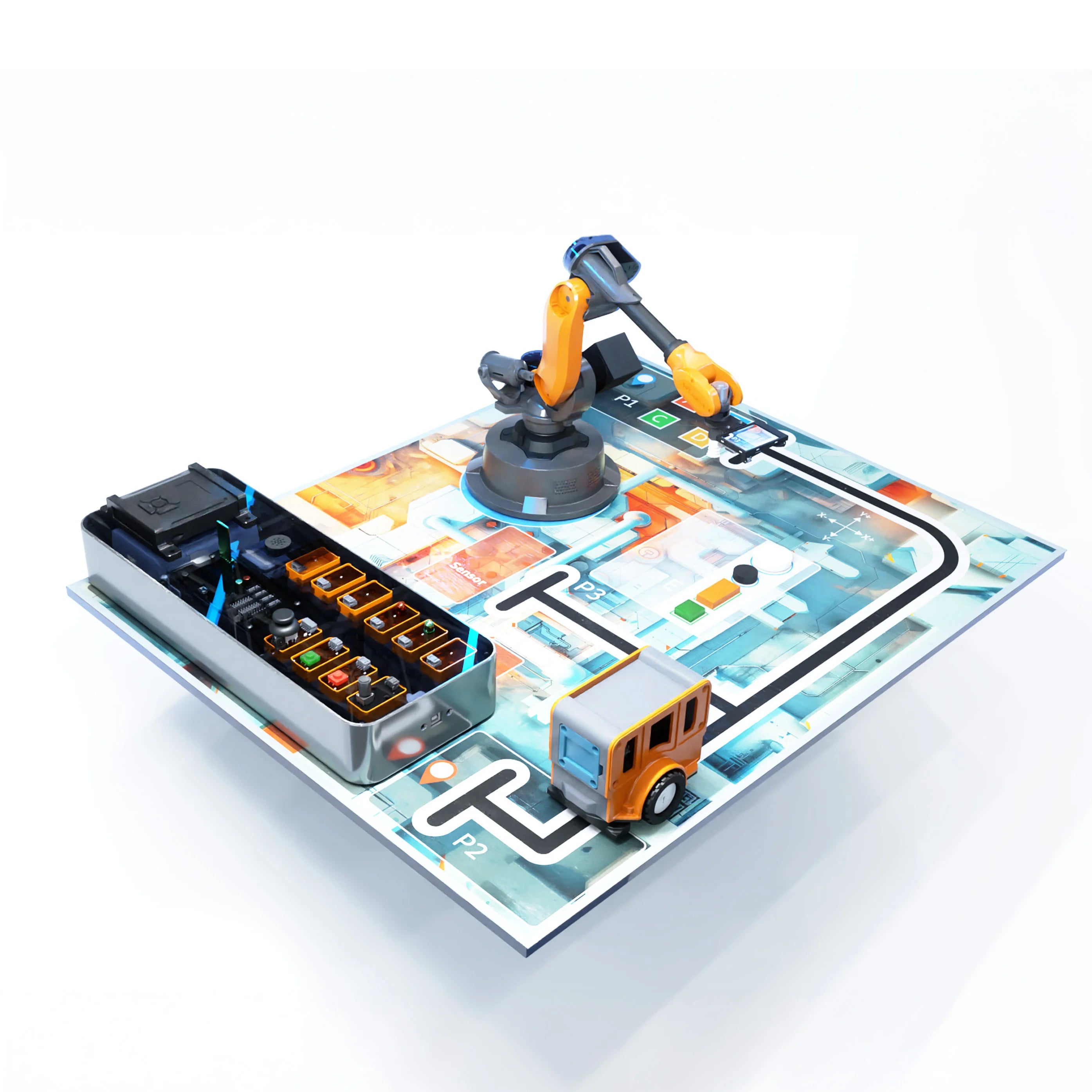 |AI-HUB| AI Navigation Learning Suite (With Textbook) - XFactory Brain - Control Robotic Arms with AI Vision, Voice, Gesture, Arduino