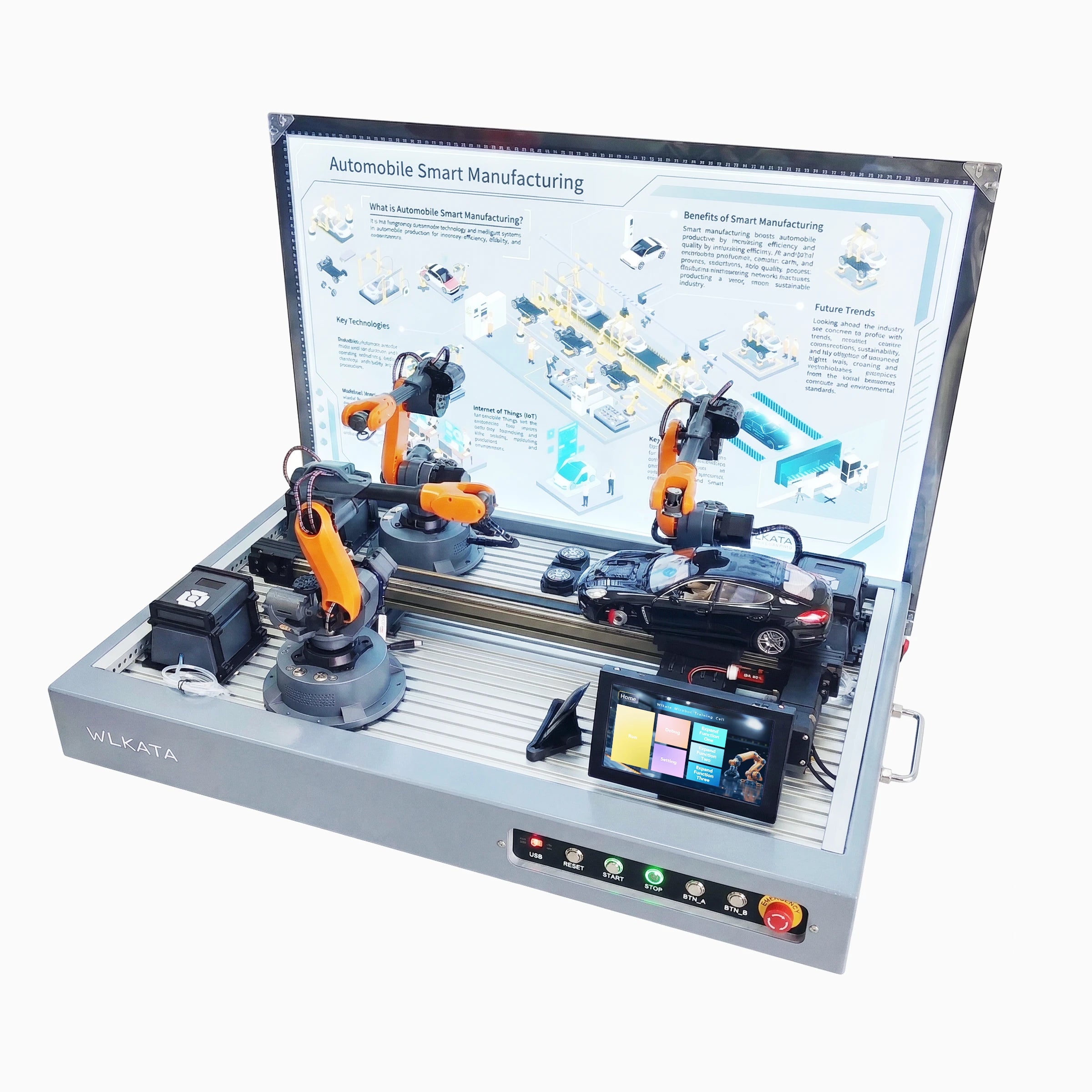 Automobile Assembly Cell (Mirobot) |Car Manufacturing Training Solution| Touch Screen
