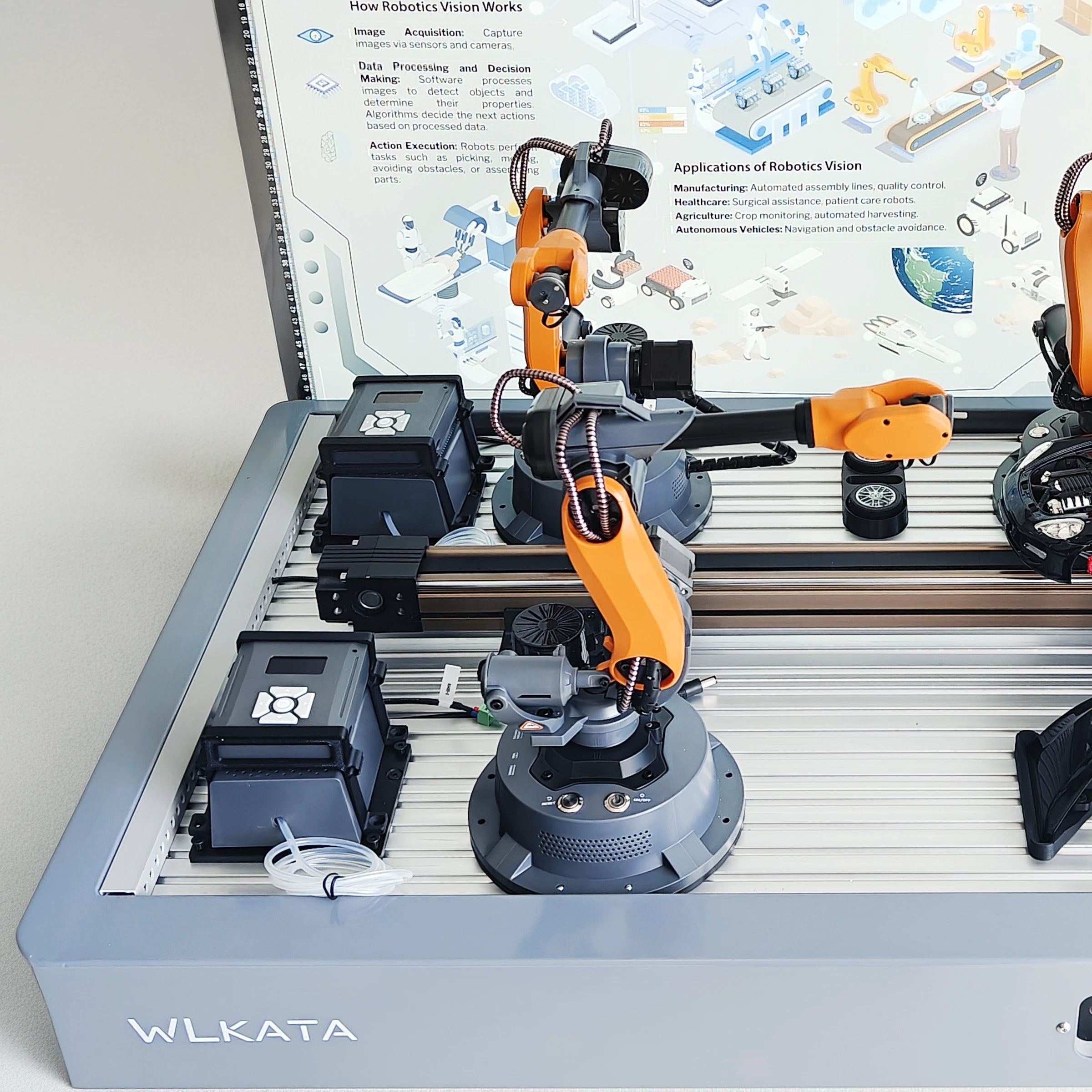 Automobile Assembly Cell (Mirobot) |Car Manufacturing Training Solution| Touch Screen