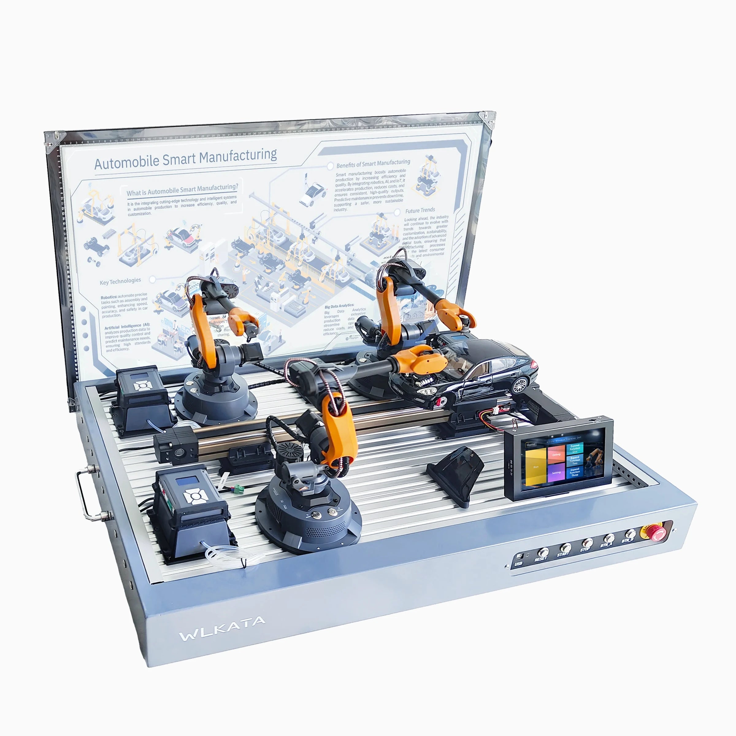 Automobile Assembly Cell (Mirobot) |Car Manufacturing Training Solution| Touch Screen