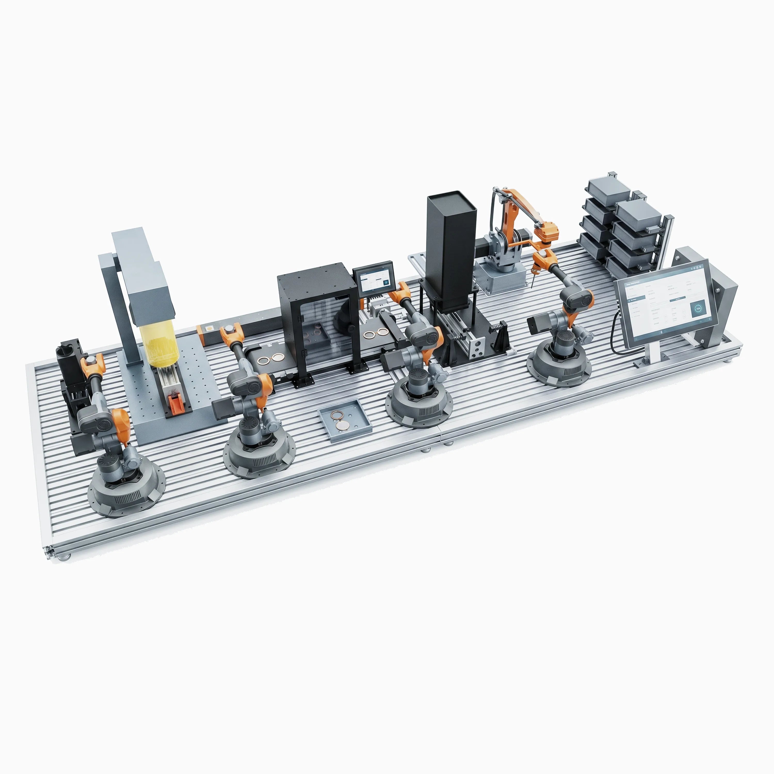 Engraved Souvenirs Manufacturing Line  (MT4 & Mirobot)