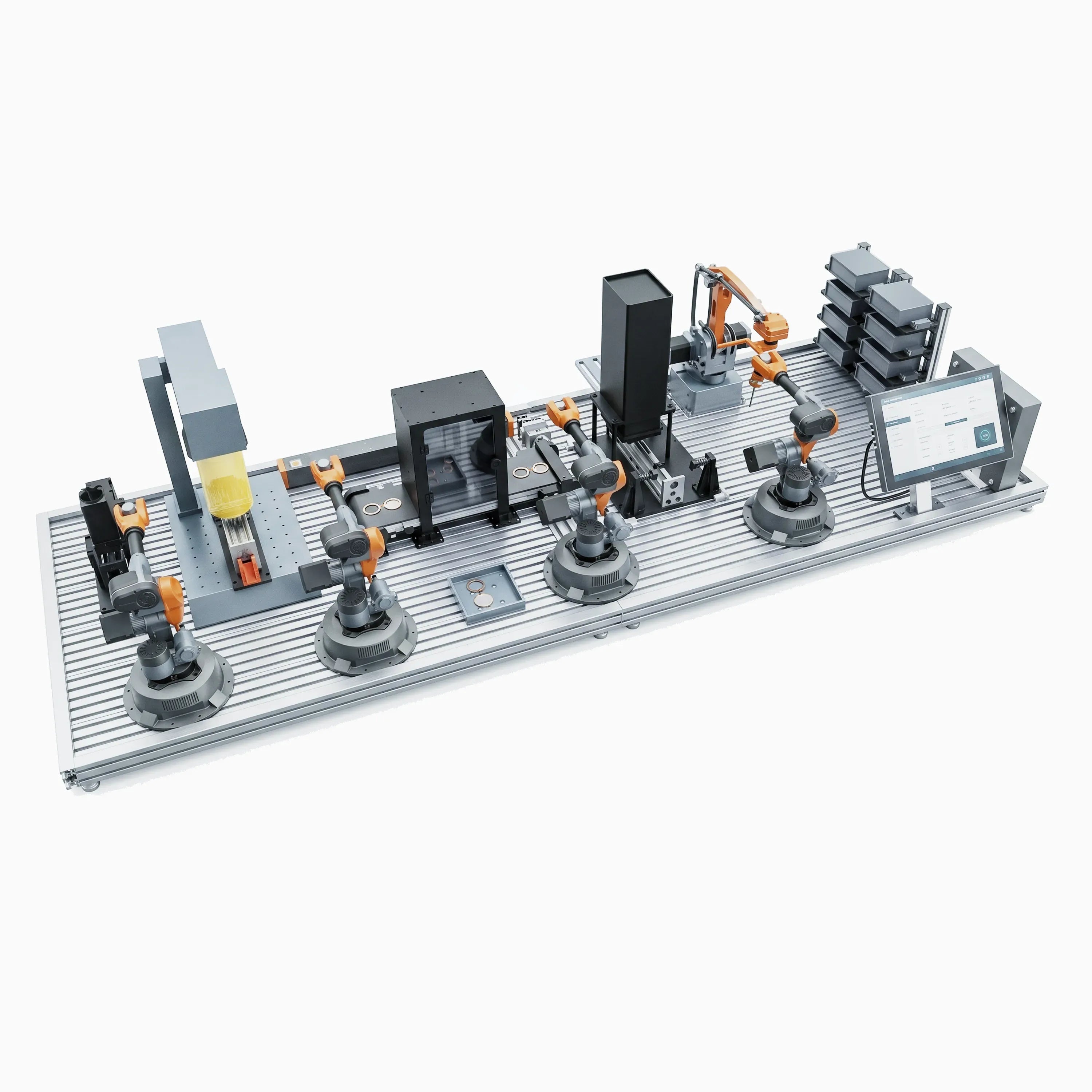 Engraved Souvenirs Manufacturing Line  (MT4 & Mirobot)