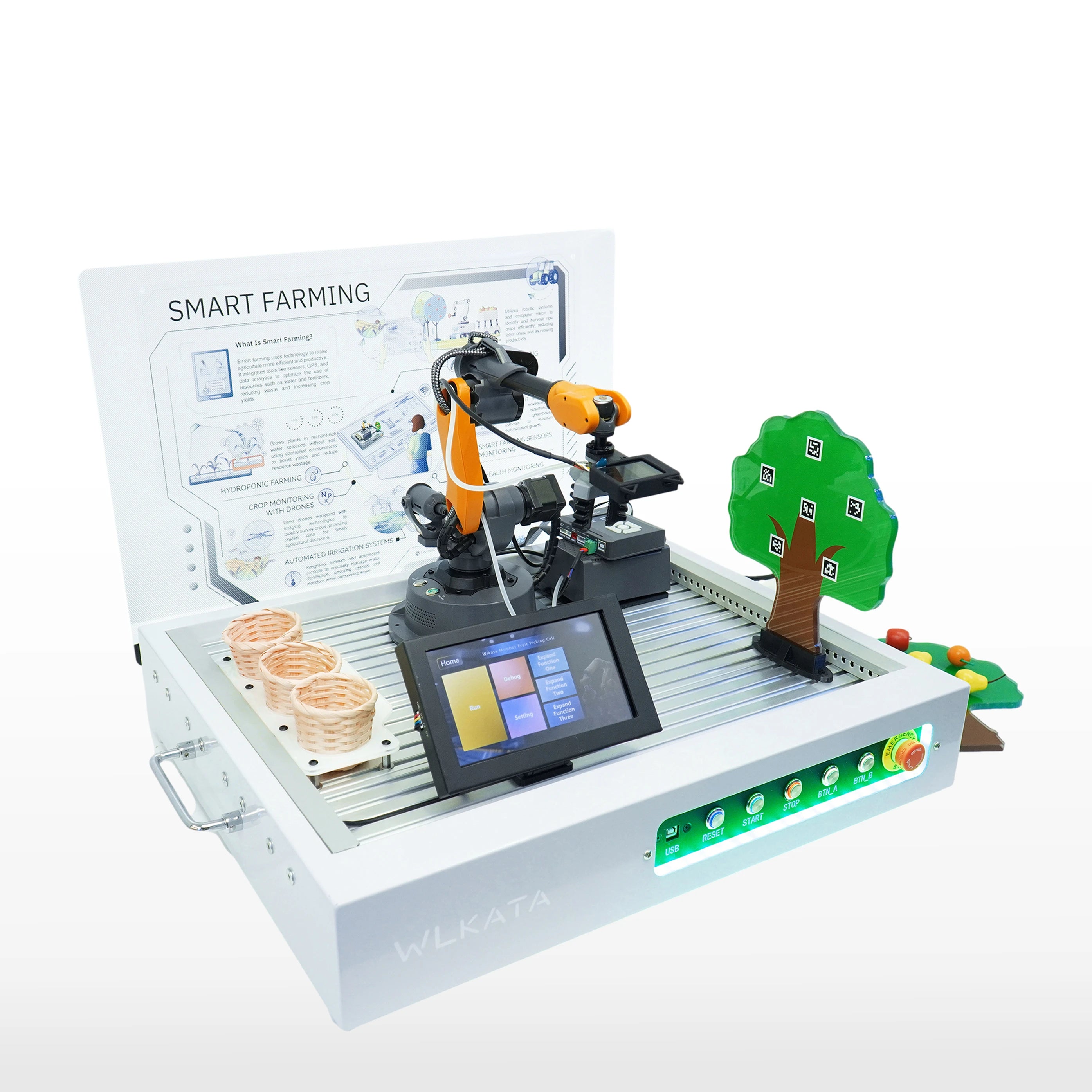 Fruit Picking Cell (Mirobot) | AI  Vision Touch Screen | WLKATA