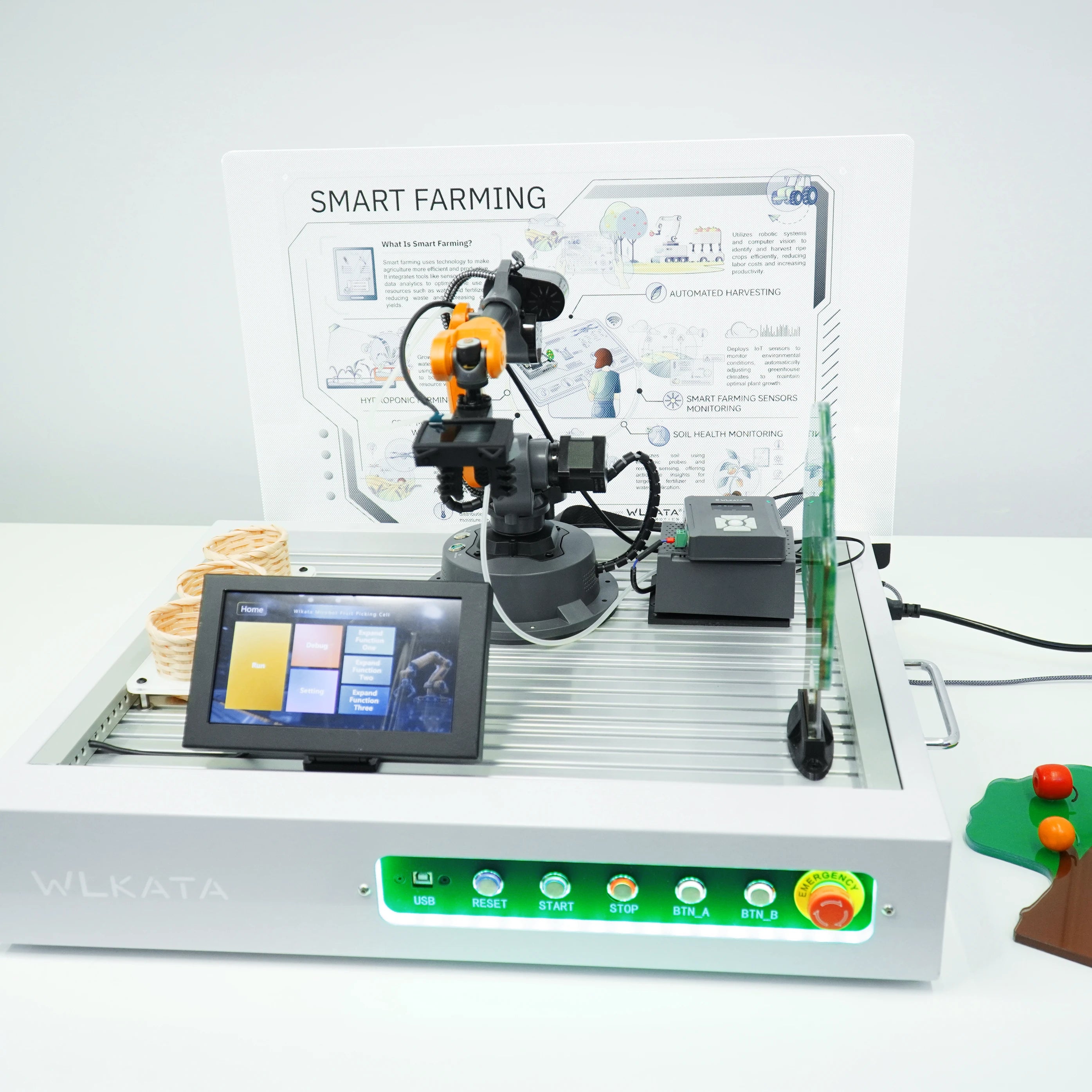 Fruit Picking Cell (Mirobot) | AI  Vision Touch Screen | WLKATA