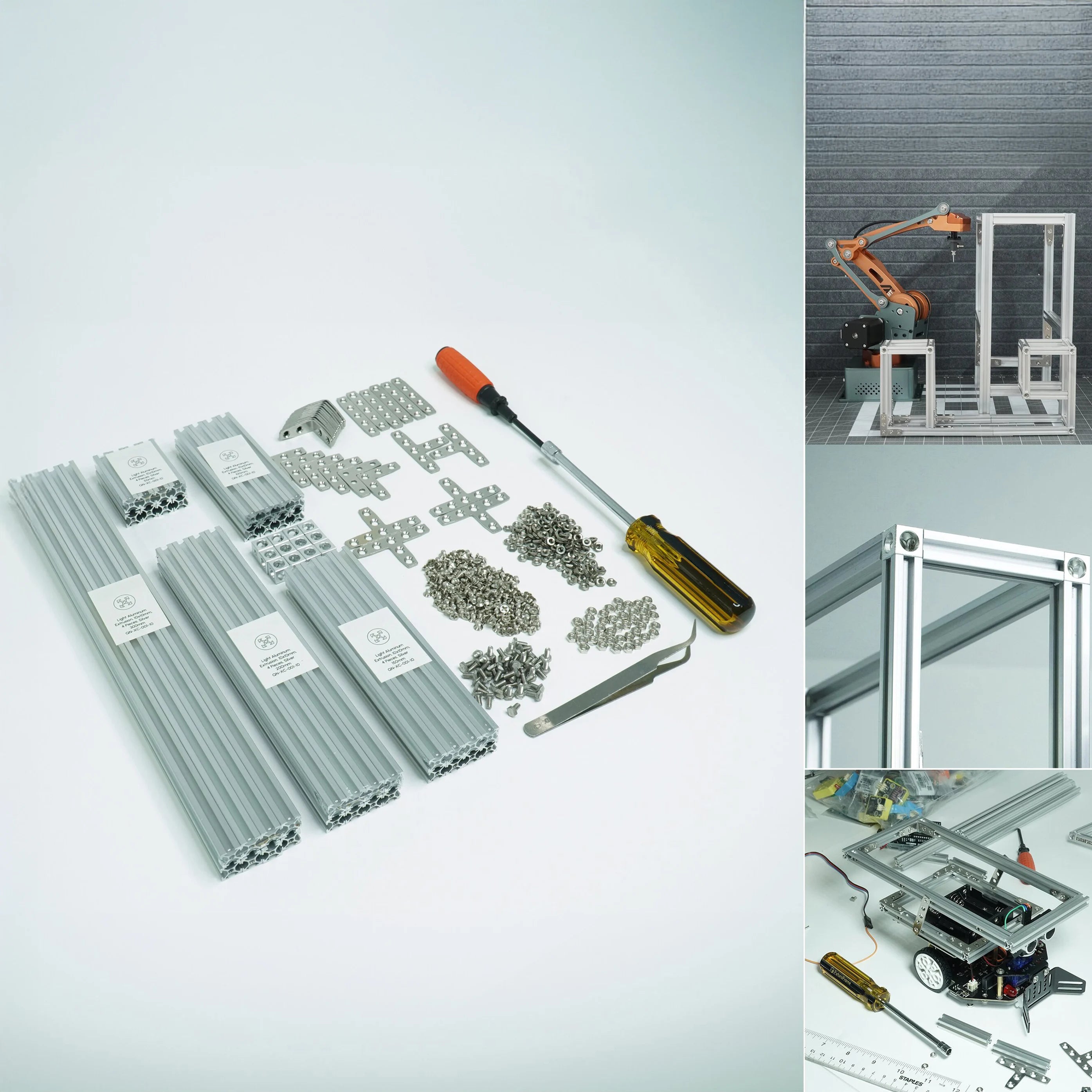 Mini T-slot Starter Set | Aluminum profiles 8x8mm 10x10mm 15x15mm - XFactory Add-on