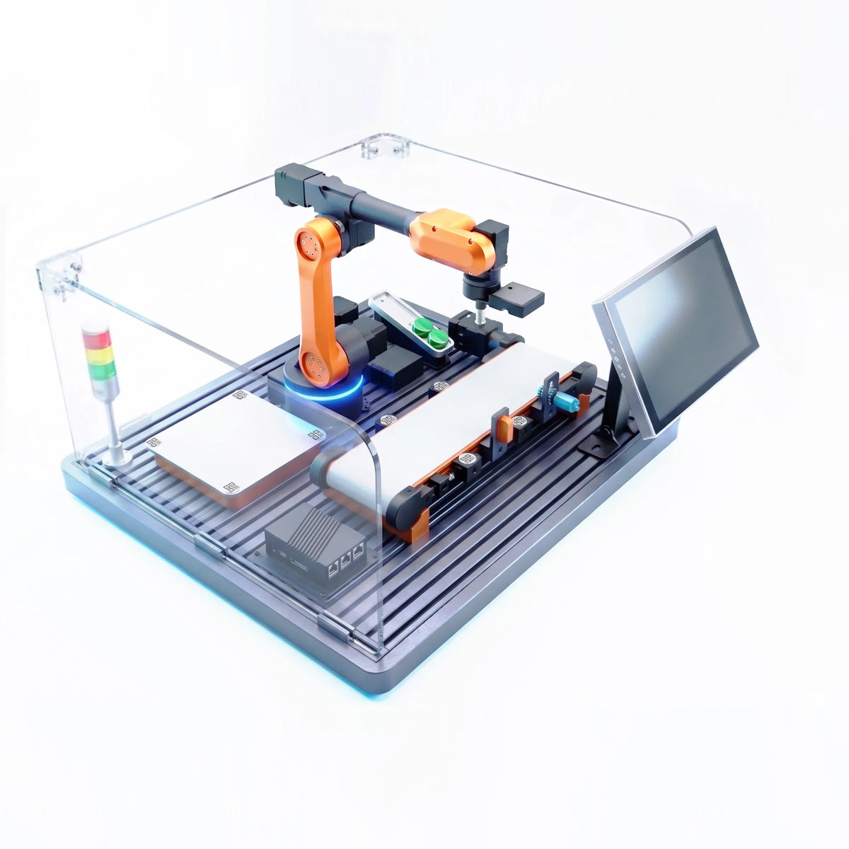 WLKATA MiroMAX Advanced Robotics Workcell - Automation Vision Cybersecurity Education, Blockly Python ROS2