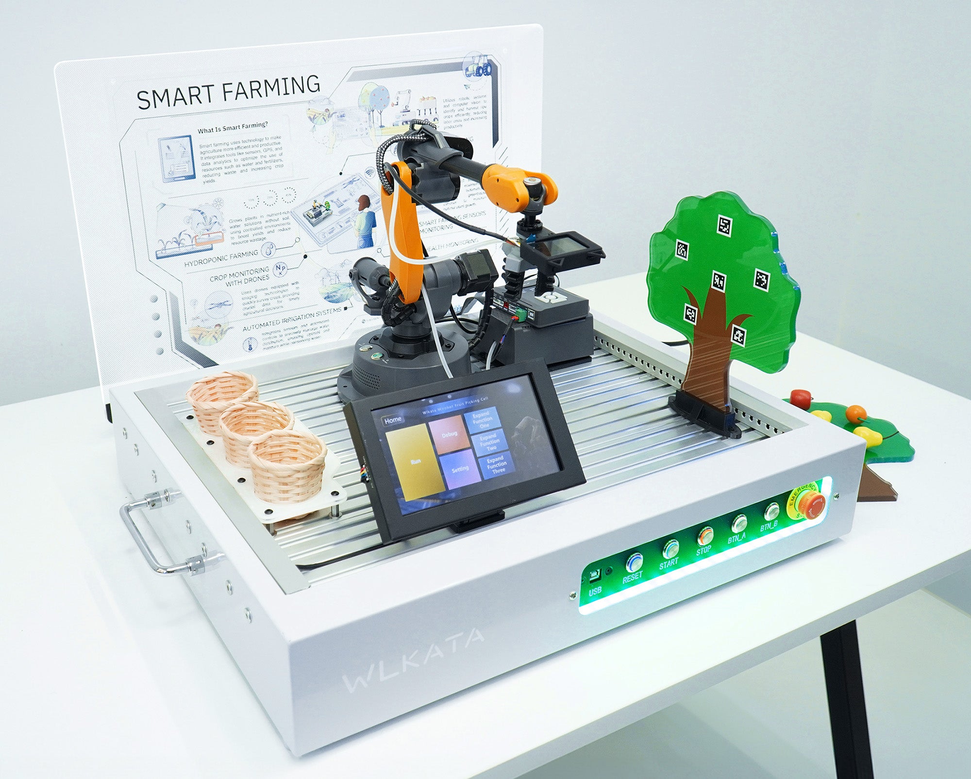 Fruit Picking Cell (Mirobot) | AI  Vision Touch Screen | WLKATA