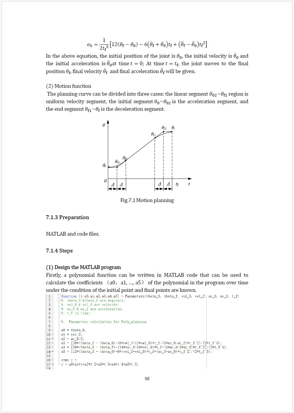 University Textbook - Robotics Planning, Control and Innovation - Mirobot MATLAB Digital Textbook with Resources Code