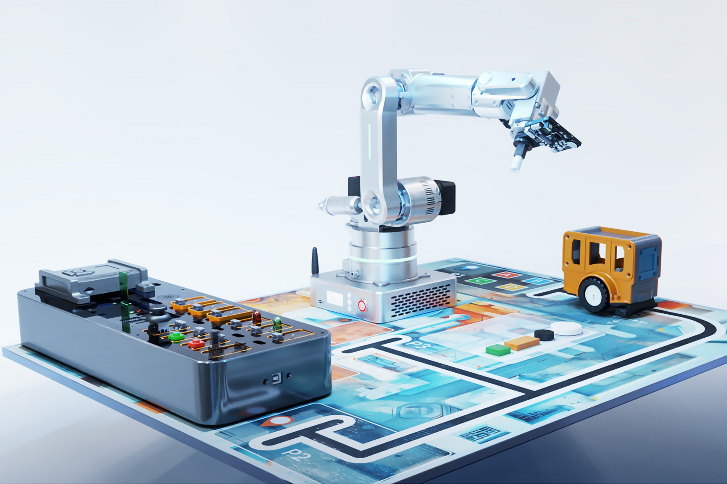 |AI-HUB| AI Navigation Learning Suite (With Textbook) - XFactory Brain - Control Robotic Arms with AI Vision, Voice, Gesture, Arduino