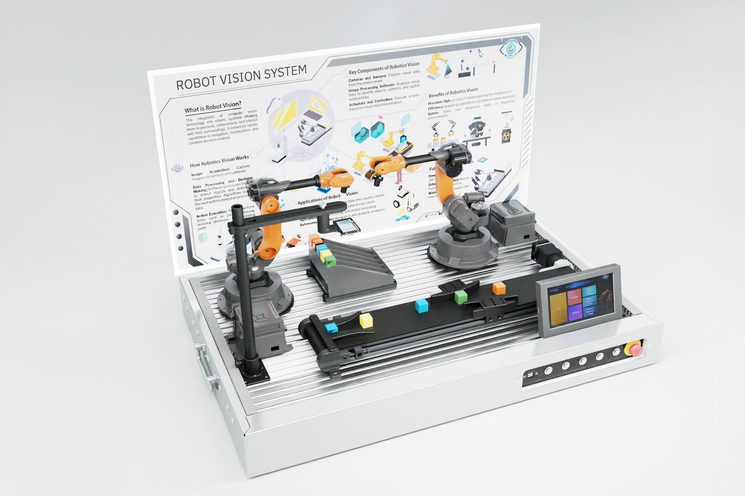 WLKATA AI Automatic Sorting Cell (Mirobot)| Touch Screen