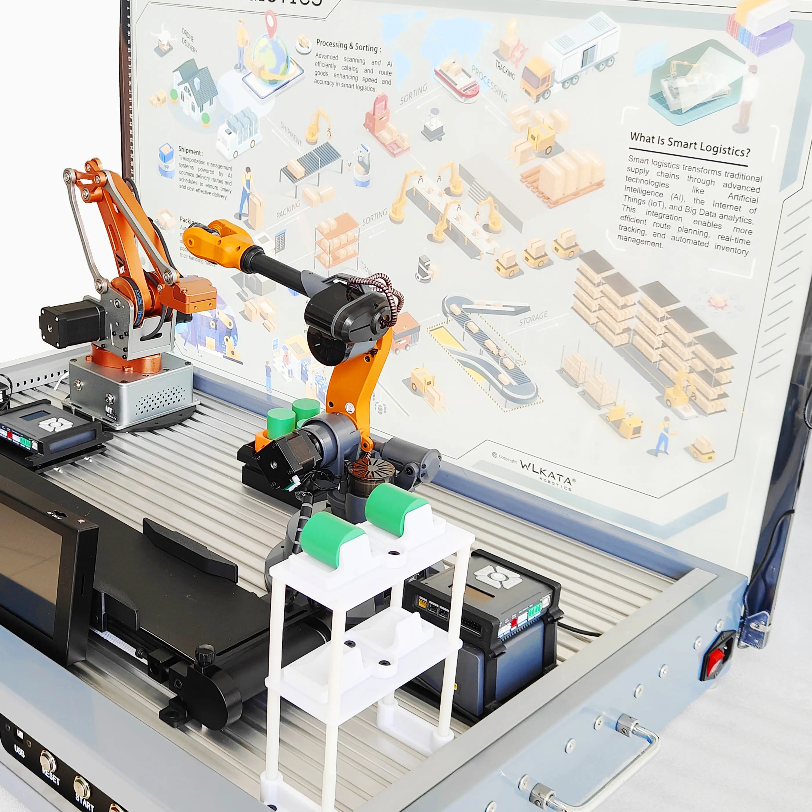 Logistic Warehouse Cell (MT4 & Mirobot) WLKATA