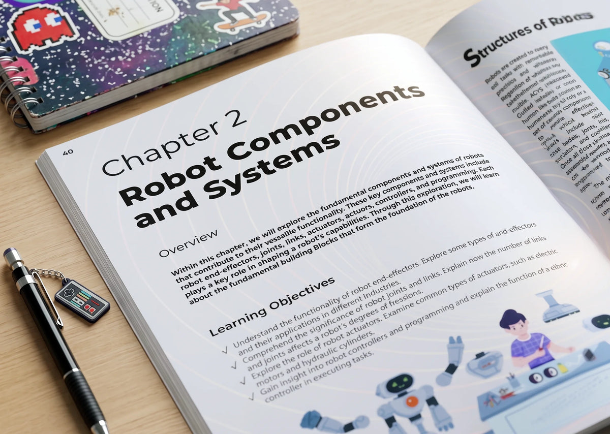 Textbook - Illustrated Introduction to Robotics for Beginners | Hardcopy + Digital Copy | All Ages