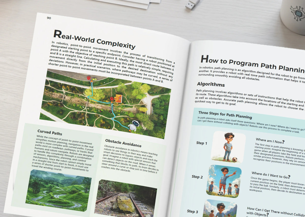 Textbook - Illustrated Introduction to Robotics for Beginners | Hardcopy + Digital Copy | All Ages